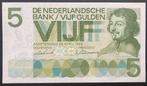 5 gulden 1966 bankbilj. - Vondel type I - UNC - Mevius 23-1a, Verzenden, 5 gulden, Los biljet