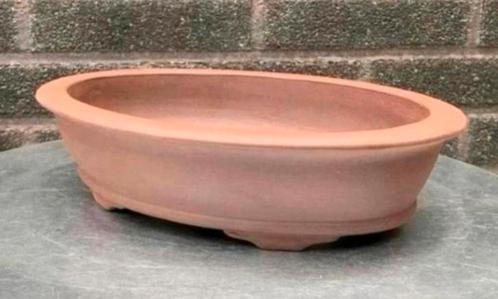 Bonsai schaal handgemaakt gemerkt aardewerk 25,6x18,8x6,4, Tuin en Terras, Bloempotten, Nieuw, Aardewerk, Minder dan 25 cm, Overige vormen