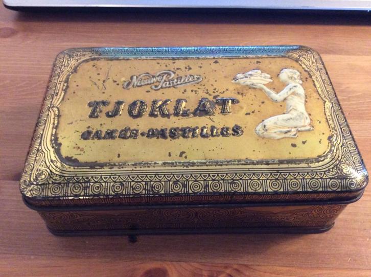 vintage blik Tjoklat Camée-pastilles, Verzamelen, Blikken, Gebruikt, Overige, Ophalen of Verzenden
