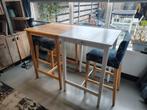 2x statafel van IKEA (2x 70*70 en 102,5 hoog) + 2x 2 stoelen, Ophalen, Gebruikt