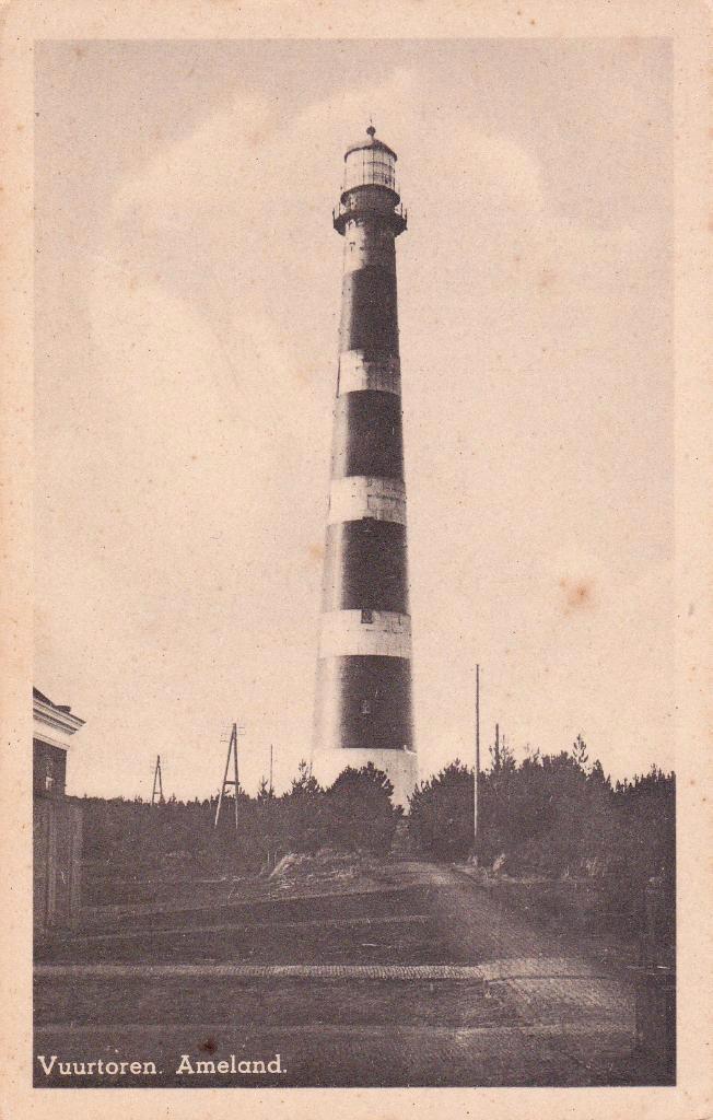 04041 Ameland - Vuurtoren, Verzamelen, Ansichtkaarten | Nederland, Ongelopen, Waddeneilanden, 1940 tot 1960, Verzenden