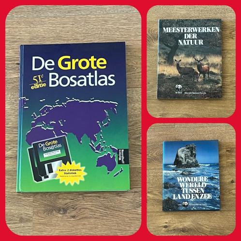 057. Grote Bosatlas / natuur Boeken WNF Wereld Natuur Fonds, Boeken, Atlassen en Landkaarten, Zo goed als nieuw, Bosatlas, Wereld