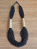 Vintage artisan Tibetaanse halsketting ketting Tibet yak bot, Overige materialen, Gebruikt, Zwart, Ophalen of Verzenden
