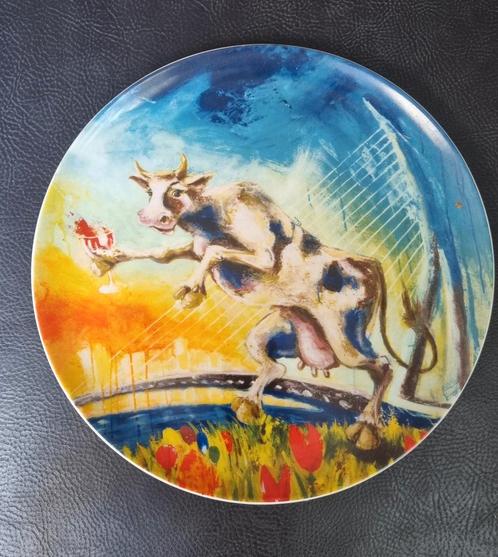 Koe met Erasmusbrug, Antiek en Kunst, Antiek | Wandborden en Tegels, Ophalen of Verzenden