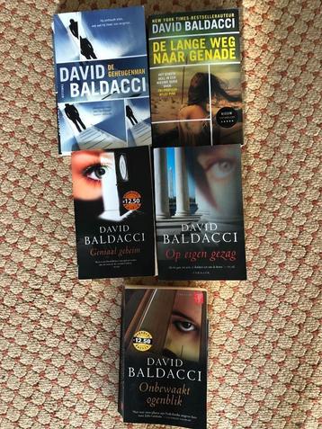 5 Boeken David Baldacci, populaire titels ! 5 voor €10,- !!