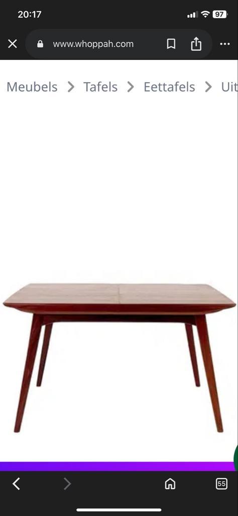Houten Eettafel - Rechthoekig louis van teeffelen, Huis en Inrichting, Tafels | Eettafels, Gebruikt, 100 tot 150 cm, 150 tot 200 cm