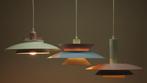 3 stuks Deense lampen in pastels 325 euro, Vintage MCM, Verzenden, Vintage MCM, Vintage MCM