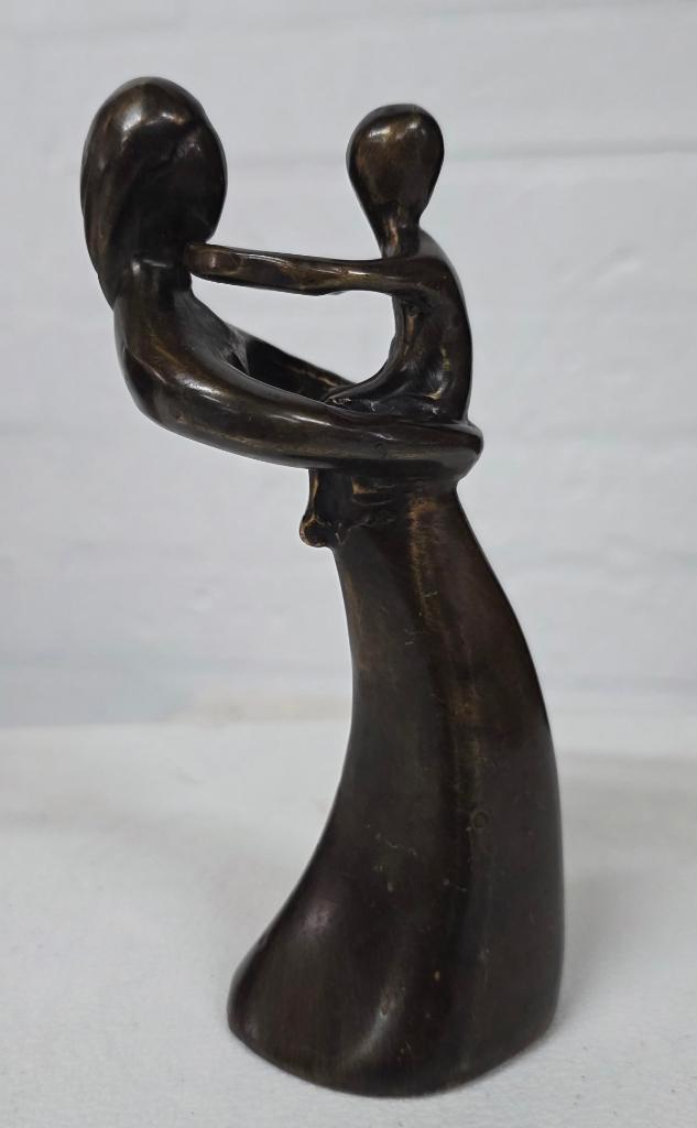 MOEDER MET BABY / bronzen beeld, Antiek en Kunst, Kunst | Beelden en Houtsnijwerken, Ophalen of Verzenden