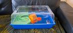 te koop blauwe hamster kooi alles erbij 58 x 38 x 26 cm, Dieren en Toebehoren, Minder dan 60 cm, Kooi, Hamster, Ophalen of Verzenden