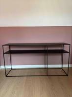Sidetable zwart metaal, Huis en Inrichting, Tafels | Sidetables, Ophalen, Gebruikt, Modern, Metaal