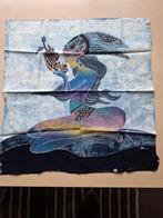 Batik Schilderijtje met Vrouw uit Indonesië., Ophalen of Verzenden