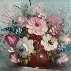 Sale bloemen schilderij *tres belle*, Verzenden, Schilderij, Minder dan 50 cm