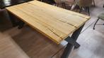 Rustiek eiken eettafel van 200x100cm met zwaluwstaart, 100 tot 150 cm, Niet ingevuld, Vijf personen of meer, Eikenhout