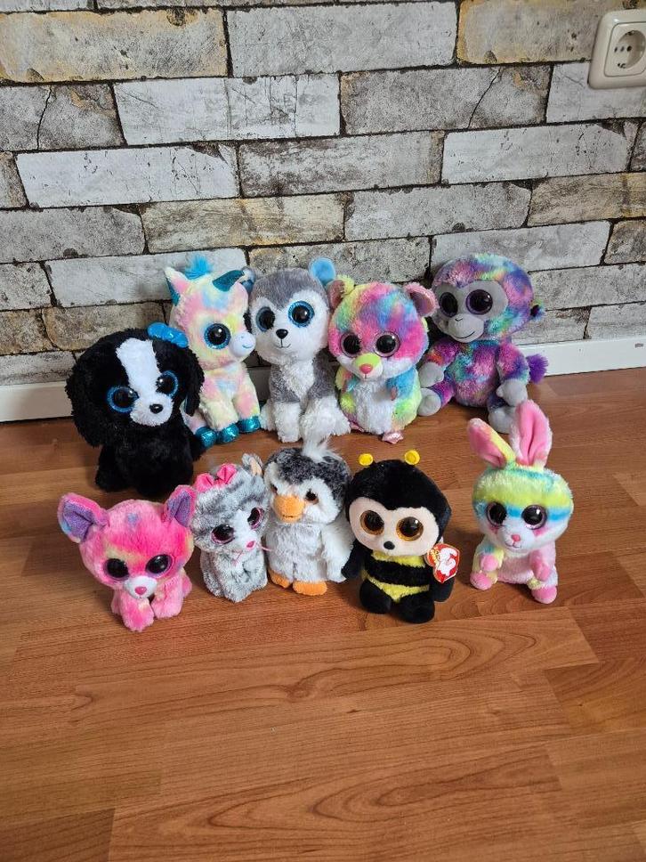 TY knuffels, 10 knuffels , 15 euro, nog erg netjes, Kinderen en Baby's, Speelgoed | Knuffels en Pluche, Zo goed als nieuw, Overige typen