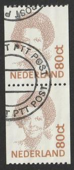 Nederland 1991 1489a Beatrix 80c-paar rol, Gest, Postzegels en Munten, Postzegels | Nederland, Ophalen of Verzenden, Na 1940, Gestempeld