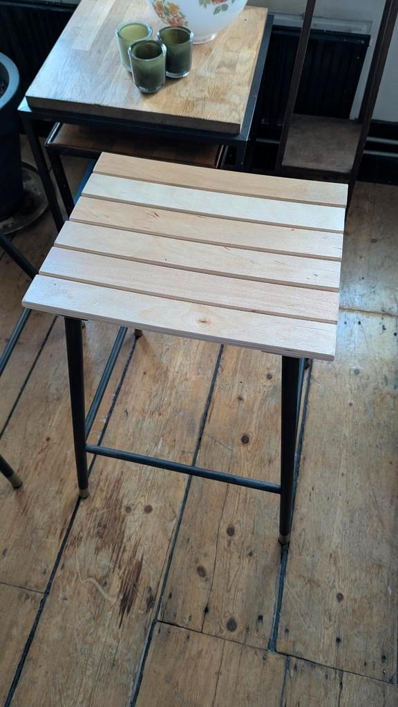 Japanse stijl Krukk Barkrukken Krukken Fuji, Huis en Inrichting, Stoelen, Nieuw, Twee, Hout, Metaal, Overige kleuren, Ophalen of Verzenden