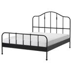 IKEA SAGSTUA bed frame, Huis en Inrichting, Slaapkamer | Bedden, Ophalen, Zwart, Tweepersoons, 140 cm