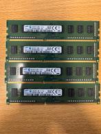 Samsung DDR3 RAM 16GB (4x4GB) 1600MHz PC3 12800U, Computers en Software, RAM geheugen, 1600mhz, DDR3, Ophalen of Verzenden, Zo goed als nieuw