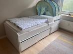 IKEA SLAKT Bed met lades, Huis en Inrichting, Slaapkamer | Bedden, Ophalen, 90 cm, Eenpersoons, Wit