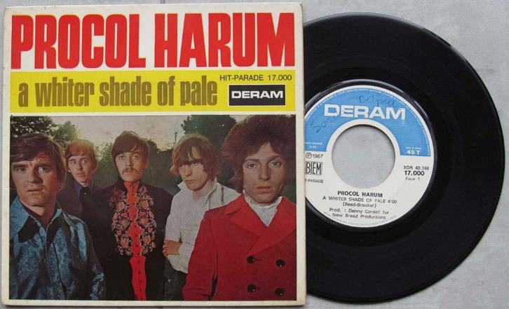 Procol Harum 45Tsingle A Whiter shade of pale FRANSE PERSING, Cd's en Dvd's, Vinyl Singles, Gebruikt, Single, Pop, 7 inch, Ophalen of Verzenden