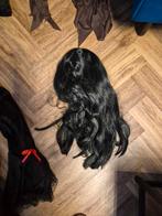 Zwarte pruik, Hobby en Vrije tijd, Feestartikelen, Ophalen of Verzenden, Zo goed als nieuw