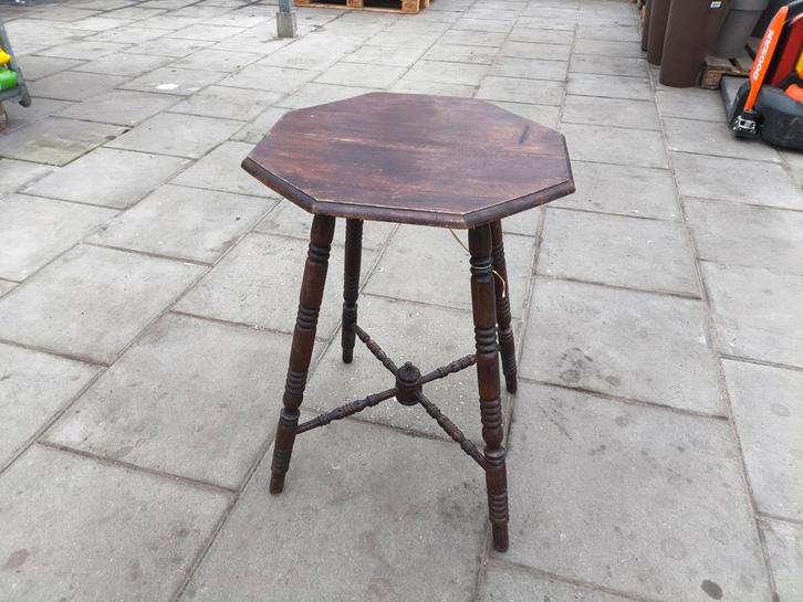 Antiek houten bijzettafeltje / Biedermeier bijzet tafel, Huis en Inrichting, Tafels | Statafels, Gebruikt, Ophalen