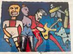 Herman Brood Zeedruk 50*70 - “Gitaar”, certificaat (Kolk1), Antiek en Kunst, Ophalen of Verzenden