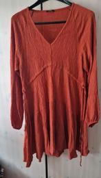 AFGEPRIJSD Bohemian tuniek - FREE SIZE - terra /donkeroranje, Kleding | Dames, Ophalen of Verzenden, Zo goed als nieuw, Maat 42/44 (L)