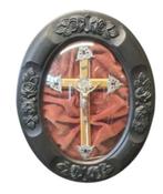 1130 vintage barok brocante bollijst bolle lijst kruisbeeld, Minder dan 50 cm, Gebruikt, Ophalen of Verzenden, Minder dan 50 cm