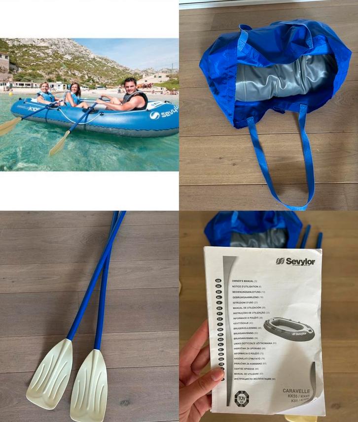 Sevylor K105 Caravelle rubberboot / opblaasboot - 3 pers., Watersport en Boten, Kano's, Zo goed als nieuw, Overige typen, Drie personen of meer