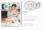 Duitsland – Postkarte – Tag der Briefmarke 1996 – 50 Jahre B, Postzegels en Munten, Brieven en Enveloppen | Buitenland, Verzenden