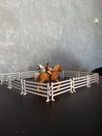 Schleich Omheining met Paarden en Poppetjes, Ophalen of Verzenden, Gebruikt, Jongen of Meisje