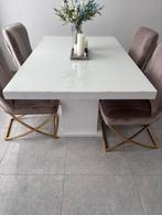 Glazen Eettafel - Modern Design, Ophalen, 100 tot 150 cm, Vier personen, Rechthoekig