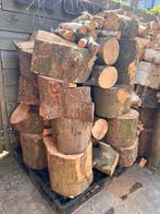 Te koop  hout eik es berk esdoorn, Tuin en Terras, Eikenhout, Ophalen of Verzenden, Blokken, 6 m³ of meer