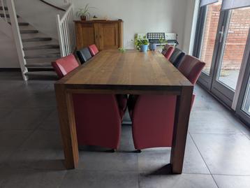 Eettafel Massief eikenhout (220x100x78cm) beschikbaar voor biedingen