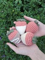 Leuke gehaakte aardbeien met chocolade, Hobby en Vrije tijd, Breien en Haken, Verzenden, Nieuw, Haken, Overige typen
