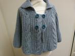Acryl wol mohair maat XL XXL lichtblauw kort warm vest, Ophalen of Verzenden, Zo goed als nieuw, Maat 46/48 (XL) of groter, Blauw