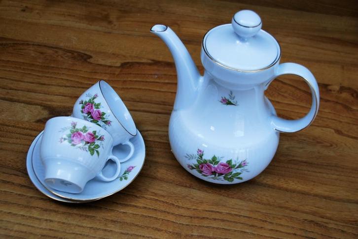 Koffiepot Bavaria Winterling met 2 kopjes en suikerpot., Antiek en Kunst, Antiek | Servies los, Ophalen of Verzenden