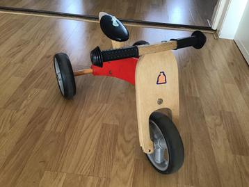Houten driewieler/loopfiets voor dreumes beschikbaar voor biedingen