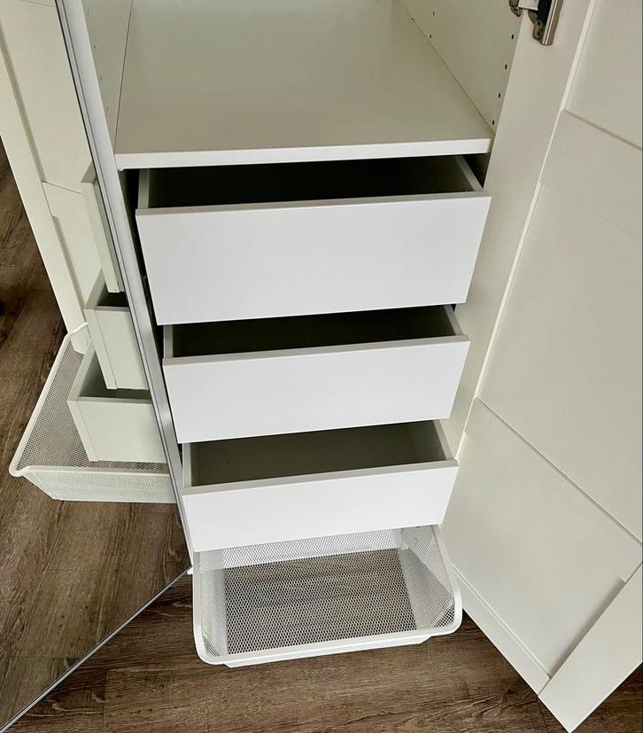 Witte Pax kledingkast met spiegeldeur, Huis en Inrichting, Kasten | Schoenenkasten, Zo goed als nieuw, Ophalen of Verzenden