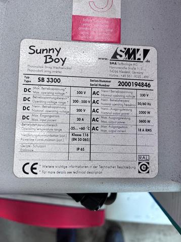 SB 3300 Omvormers beschikbaar voor biedingen
