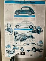 Vintage Volkswagen Kever Poster, Ophalen of Verzenden, Overige thema's