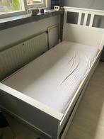 1 persoons bed Hemnes serie incl matras en lattenbodem, Ophalen, Eenpersoons, Wit, Zo goed als nieuw