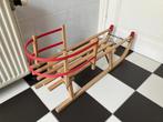 Mooie lange slee in goede staat met rugleuning - Zie foto’s, Kinderen en Baby's, Speelgoed | Buiten | Sleeën, Ophalen, Rugleuning