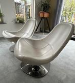 2 Witte leren IKEA fauteuils, Ophalen, Gebruikt, Twee, Wit