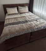 Boxspring 160x200 - Comfortabel slapen!, Gebruikt, Bruin, Tweepersoons, Ophalen of Verzenden