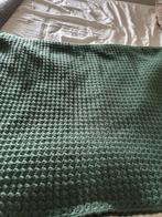 Donkergroen sprei/deken gehaakt, Huis en Inrichting, Ophalen of Verzenden, Nieuw