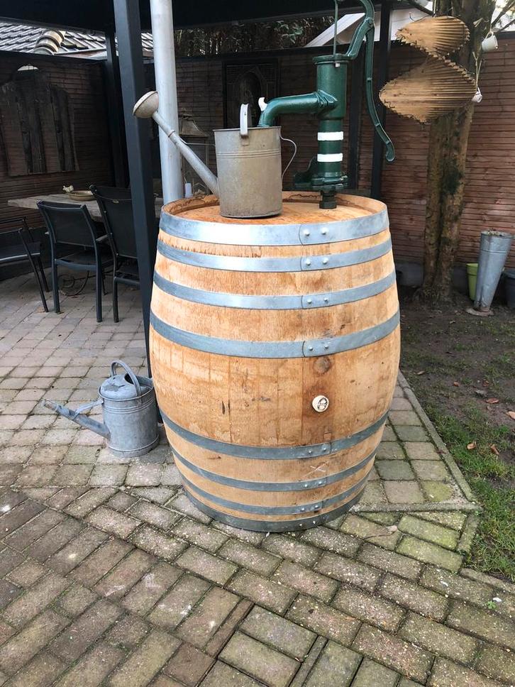 Frans Eiken regenton dompelbad 500 liter, Tuin en Terras, Regentonnen, Nieuw, Hout, 150 liter of meer, Ophalen