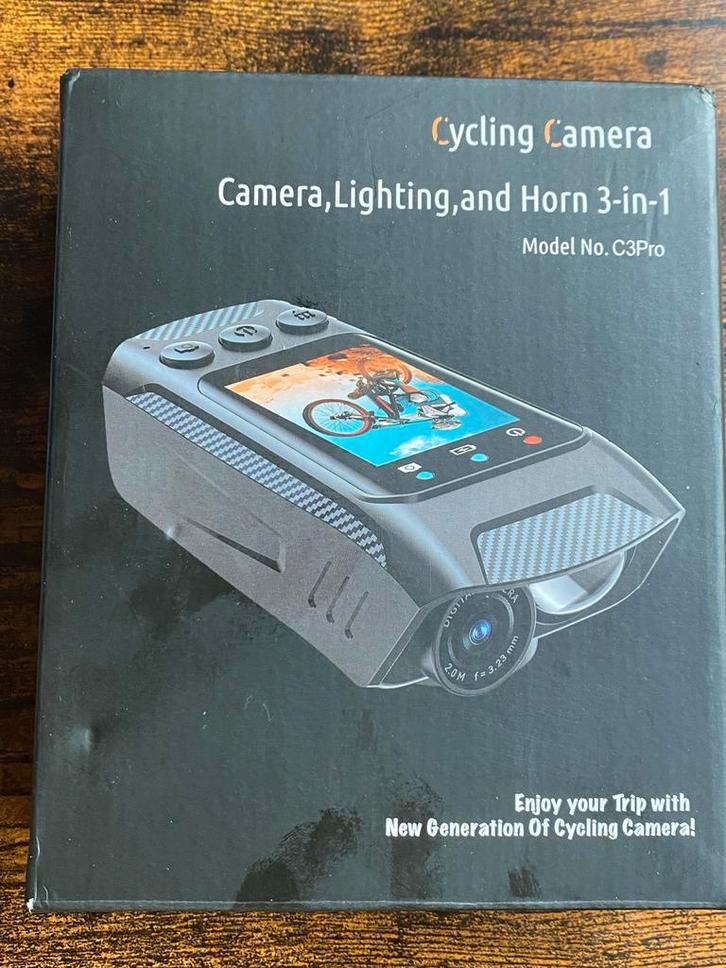 Fiets Camera met Licht en Hoorn - 3 in 1, Fietsen en Brommers, Fietsaccessoires | Fietsverlichting, Verlichtingsset, Nieuw, Accu