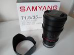 ﻿Samyang T1.5/35mm AS UMC Cine Wide Angle lens, Groothoeklens, Zo goed als nieuw, Ophalen